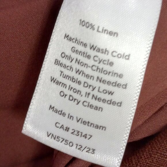 Talbots Brown Southampton Linen Trouser Pants - Picture 9 of 9